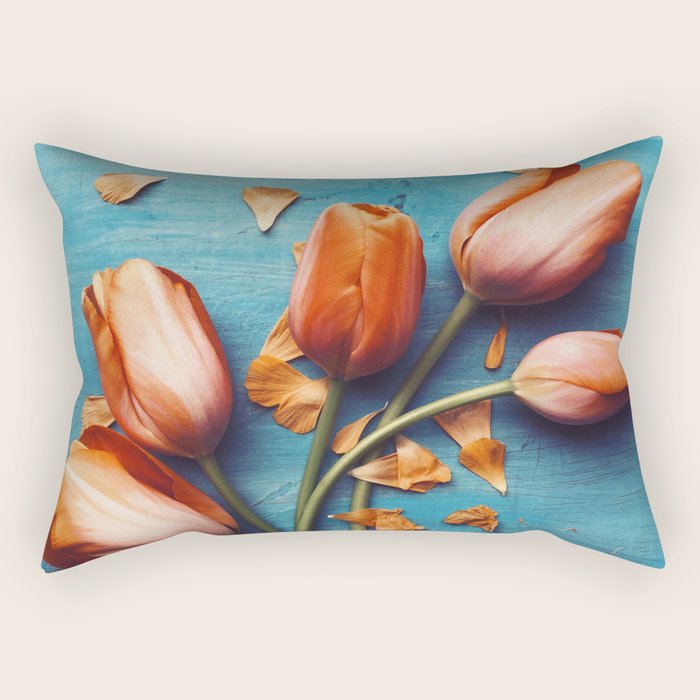Orange Tulips Rectangular Pillow Gallery Image 2