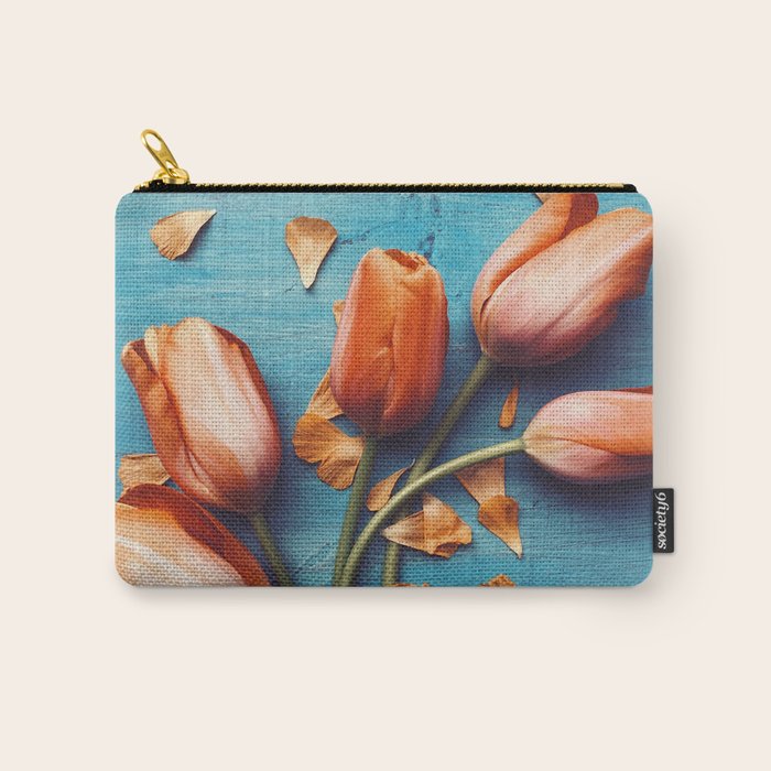 Orange Tulips Carry All Pouch Gallery Image 1