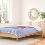 Gemini Twins in Lavender & Blue | Zodiac Series Duvet Cover Gallery Image 2