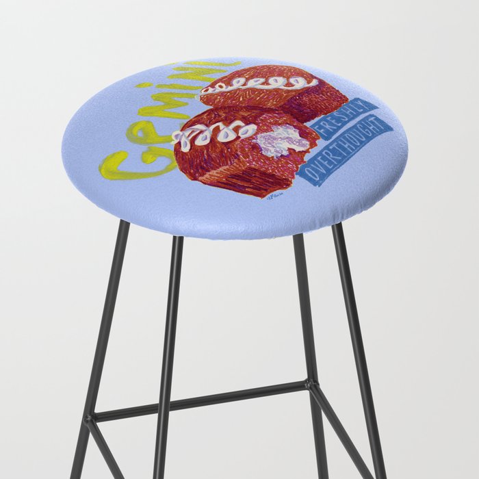 Gemini Twins in Lavender & Blue | Zodiac Series Stool Gallery Image 2