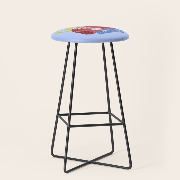 Gemini Twins in Lavender & Blue | Zodiac Series Stool Gallery Image 1