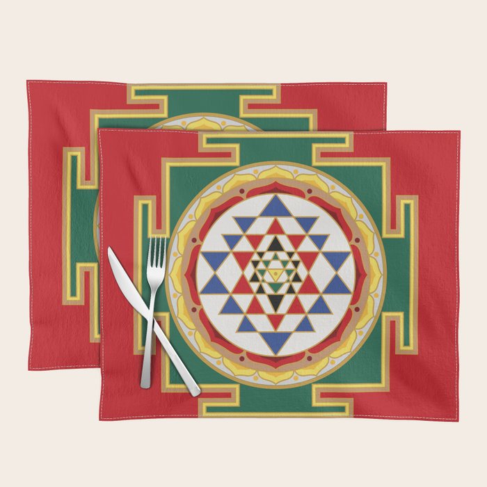 Sri Yantra colored Placemat Gallery Image 1
