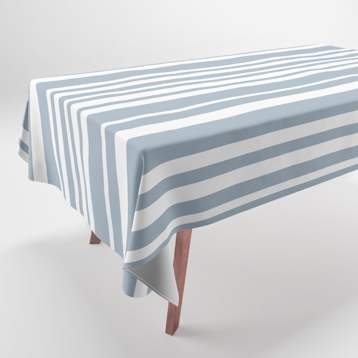 Classic Stripes XXXVI - Natural Blue  Tablecloth Gallery Image 1