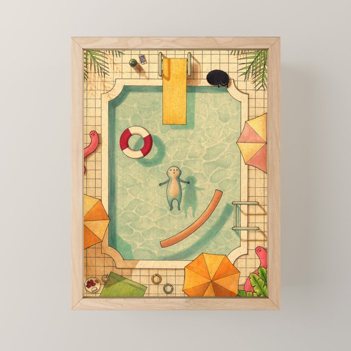 Pool Thoughts Mini Art Print Gallery Image 1
