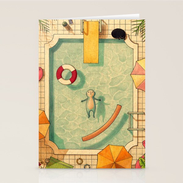 Pool Thoughts Stationery Card Gallery Image 2