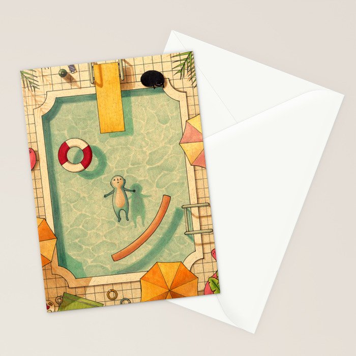 Pool Thoughts Stationery Card Gallery Image 2