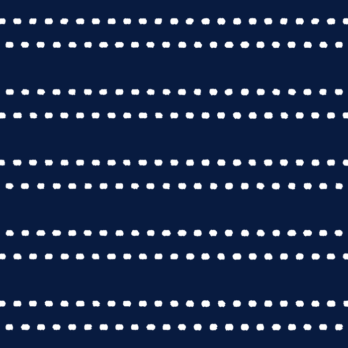 Zoe Painted Dot Striped Pattern in Nautical Navy Blue and White Coffee Mug Gallery Image 2