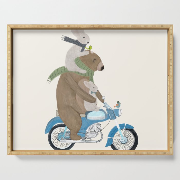 biker buddies Serving Tray Gallery Image 1