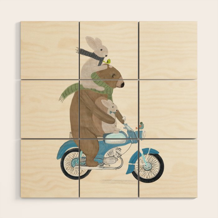 biker buddies Wood Wall Art Gallery Image 1