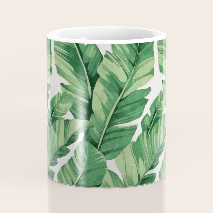 Tropical banana leaves Coffee Mug Gallery Image 4