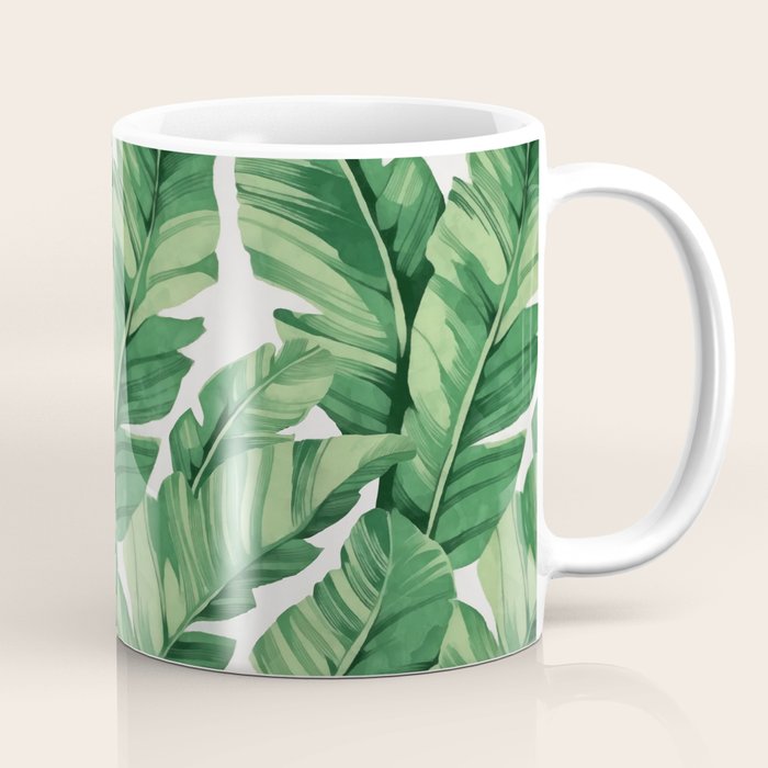 Tropical banana leaves Coffee Mug Gallery Image 1