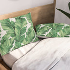 Tropical banana leaves Pillow Sham Gallery Image 2
