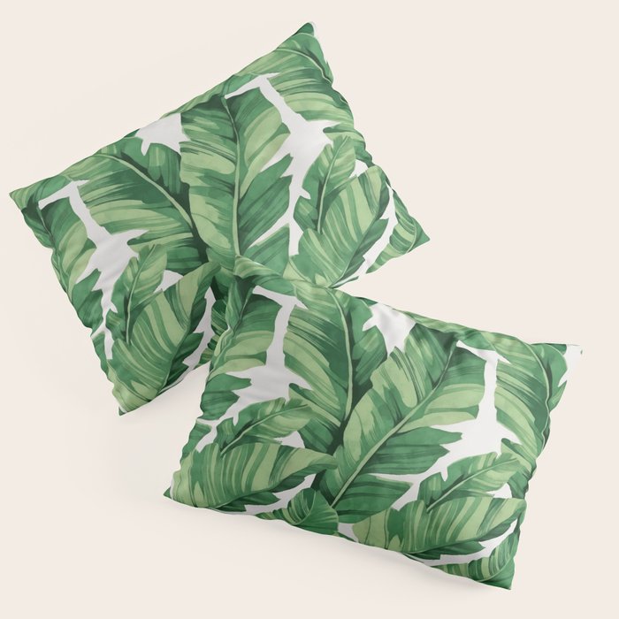 Tropical banana leaves Pillow Sham Gallery Image 1