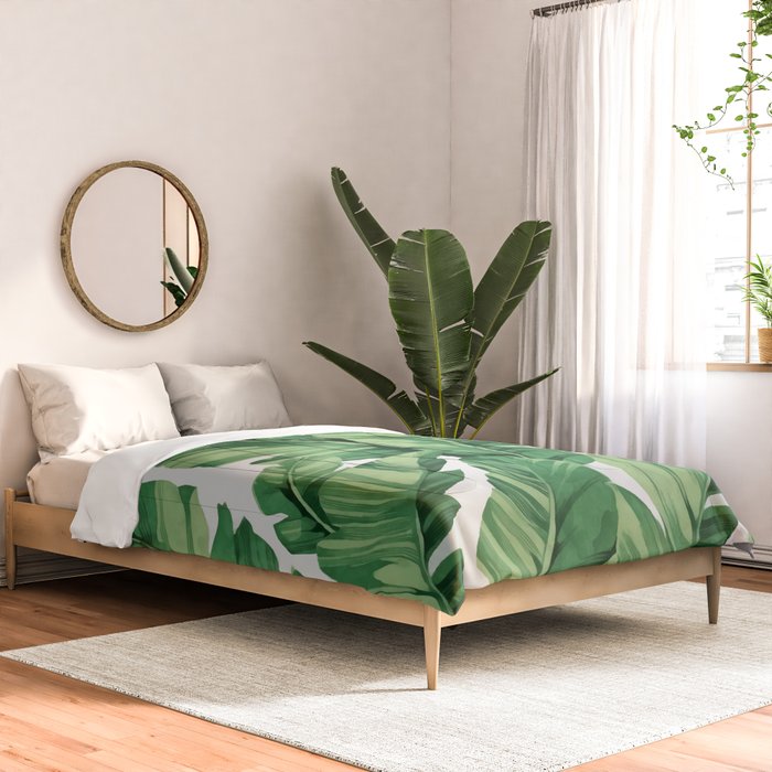 Tropical banana leaves Comforter Gallery Image 2
