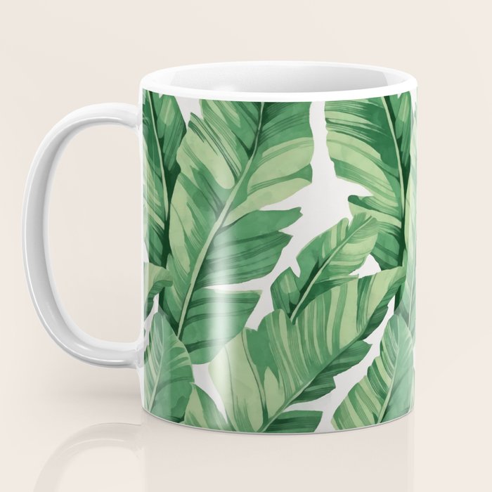 Tropical banana leaves Coffee Mug Gallery Image 3