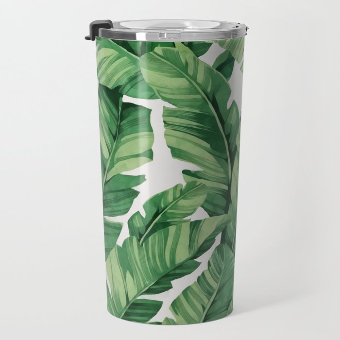 Tropical banana leaves Travel Mug Gallery Image 3