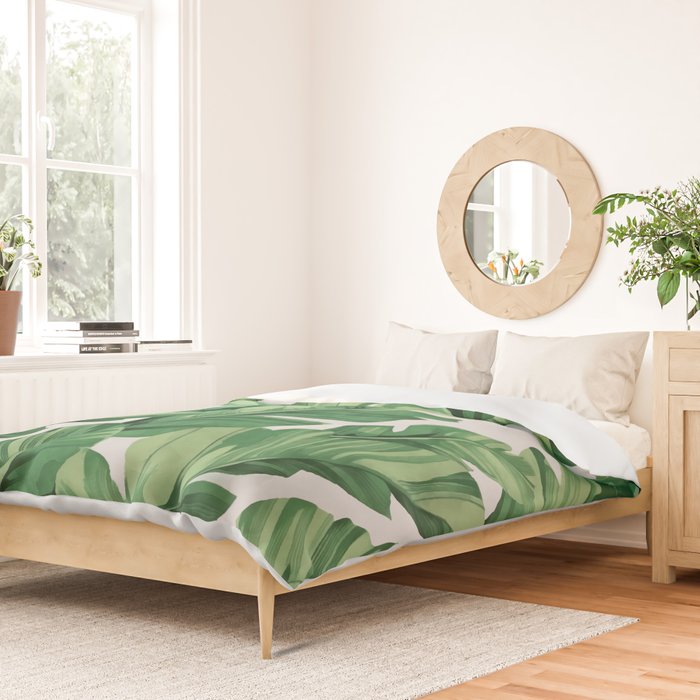 Tropical banana leaves Duvet Cover Gallery Image 2
