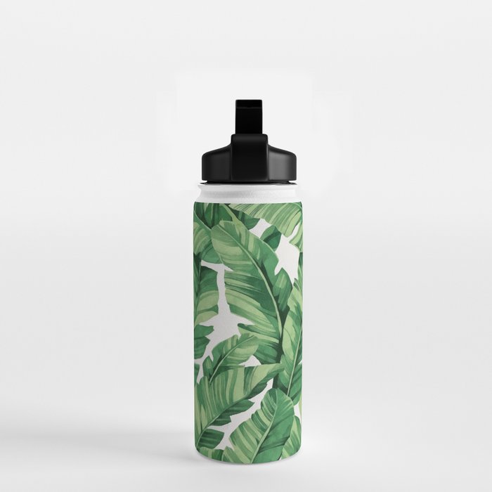 Tropical banana leaves Water Bottle Gallery Image 2