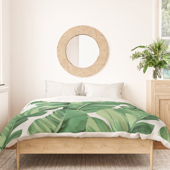 Tropical banana leaves Duvet Cover Gallery Image 3