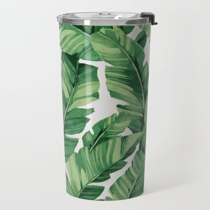 Tropical banana leaves Travel Mug Gallery Image 2