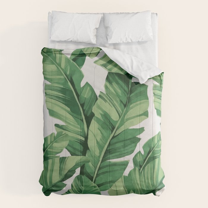 Tropical banana leaves Comforter Gallery Image 6