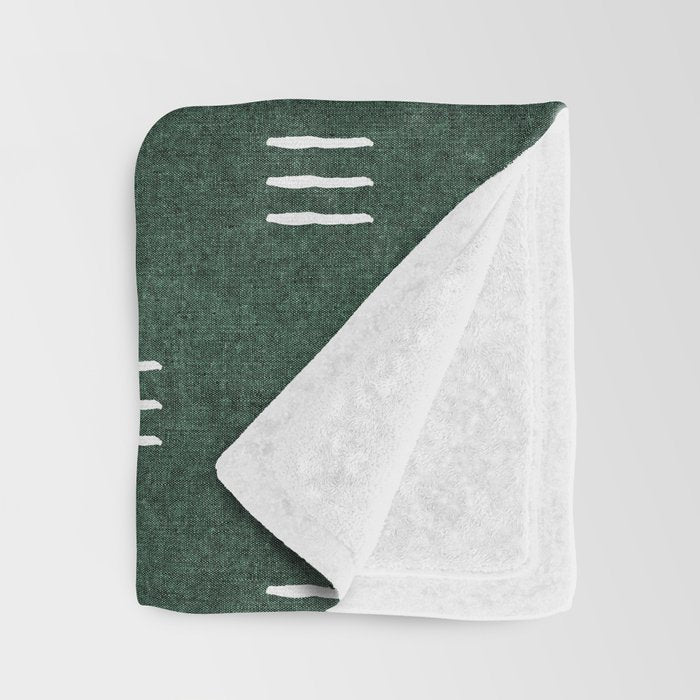 triple dash - green Throw Blanket Gallery Image 3