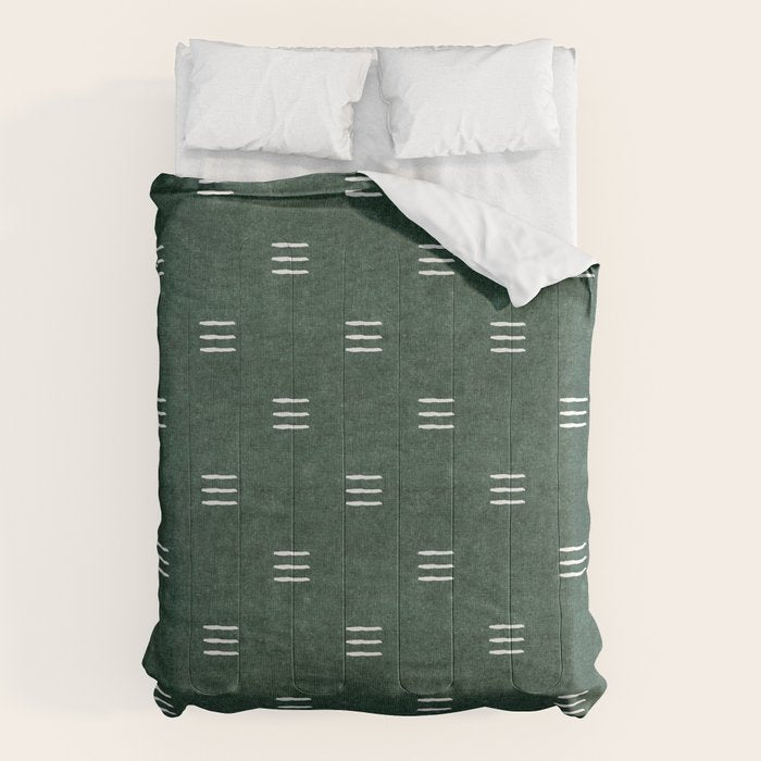 triple dash - green Comforter Gallery Image 6