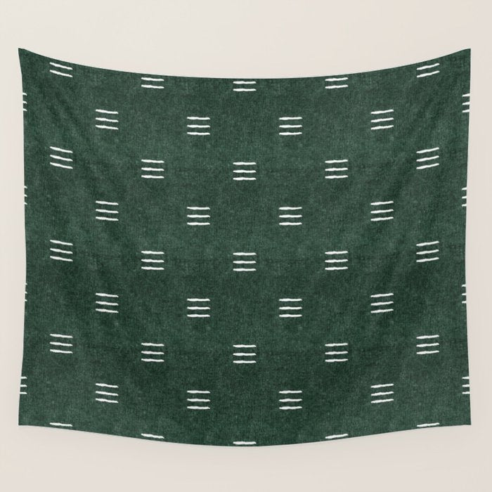 triple dash - green Wall Tapestry Gallery Image 1