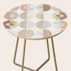 Patterned Circles: Maps & Kraft Paper Side Table Gallery Image 2