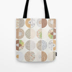 Patterned Circles: Maps & Kraft Paper Tote Bag Gallery Image 1