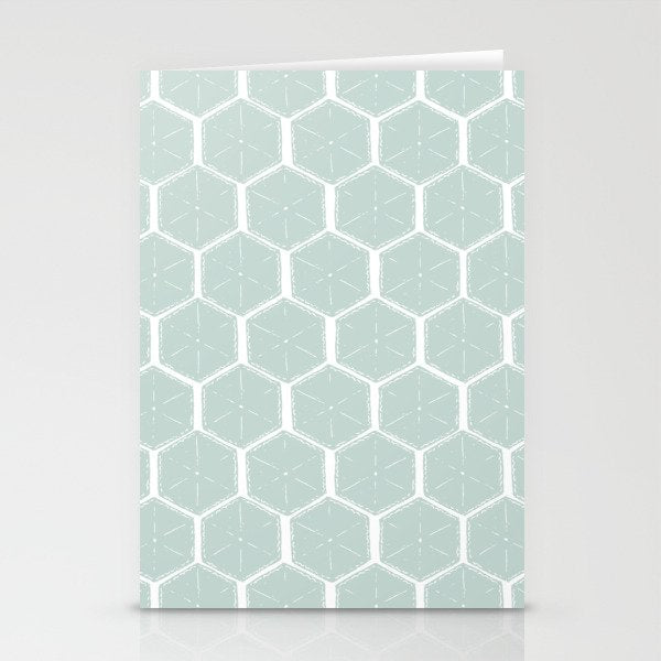 Beach Umbrellas . Soft Aqua Stationery Card Gallery Image 2