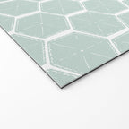 Beach Umbrellas . Soft Aqua Welcome Mat Gallery Image 2