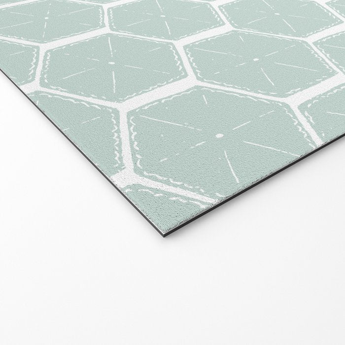 Beach Umbrellas . Soft Aqua Welcome Mat Gallery Image 2