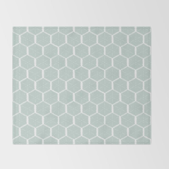 Beach Umbrellas . Soft Aqua Throw Blanket Gallery Image 2