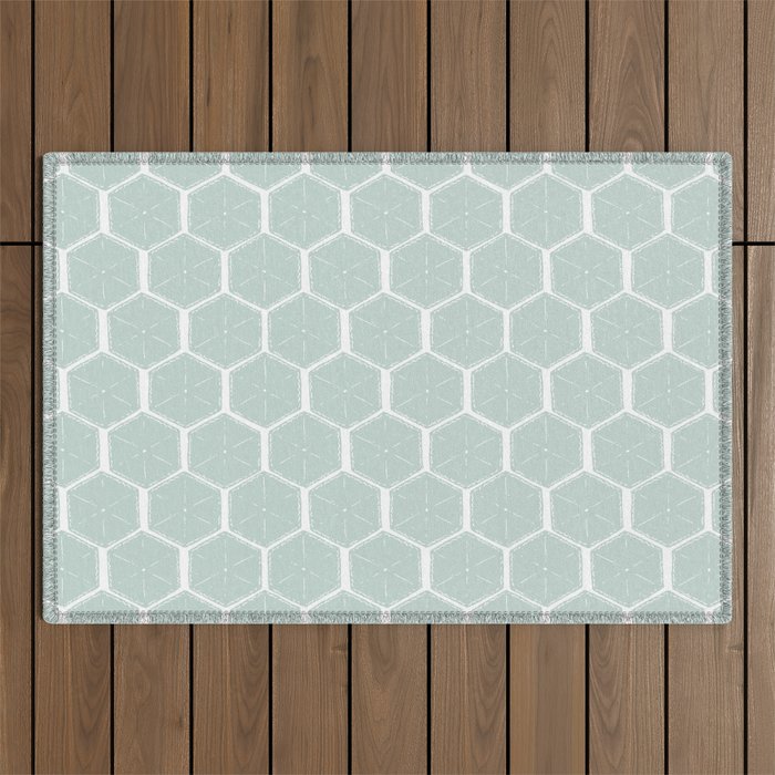 Beach Umbrellas . Soft Aqua Outdoor Rug Gallery Image 1