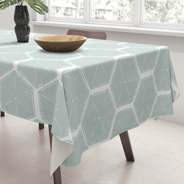 Beach Umbrellas . Soft Aqua Tablecloth Gallery Image 3