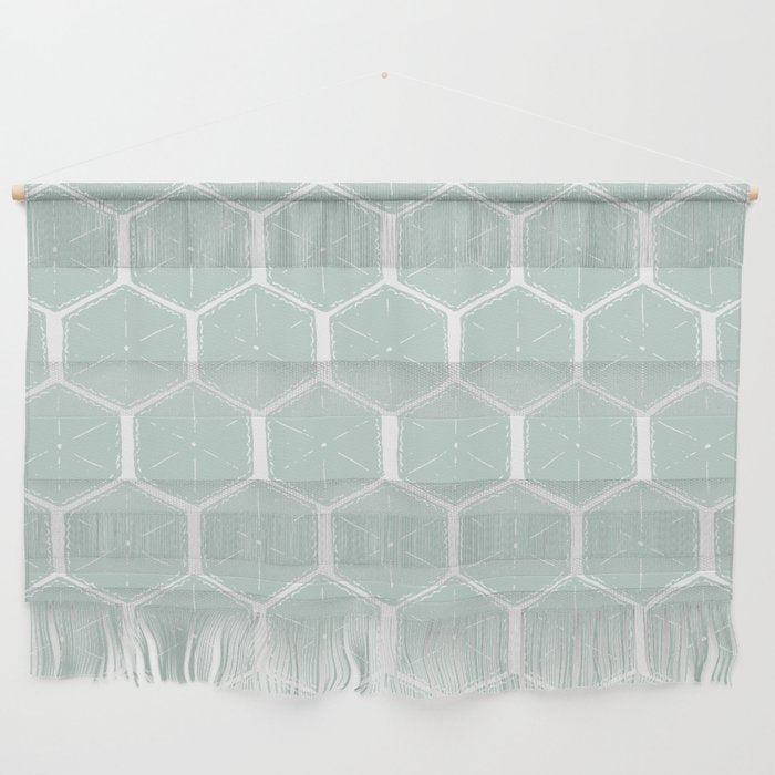 Beach Umbrellas . Soft Aqua Wall Hanging Gallery Image 1