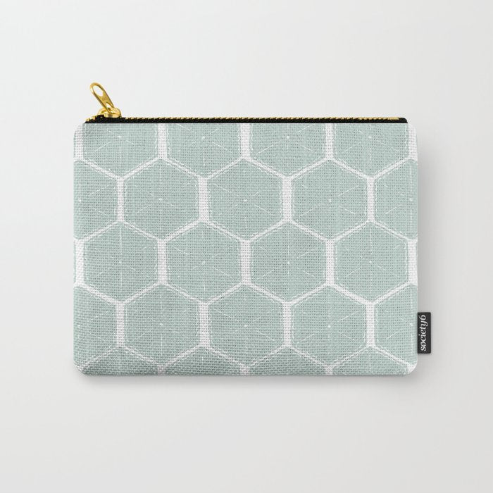 Beach Umbrellas . Soft Aqua Carry All Pouch Gallery Image 1