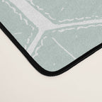 Beach Umbrellas . Soft Aqua Desk Mat Gallery Image 4