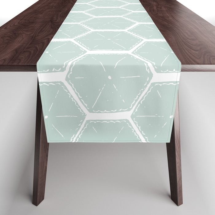 Beach Umbrellas . Soft Aqua Table Runner Gallery Image 1