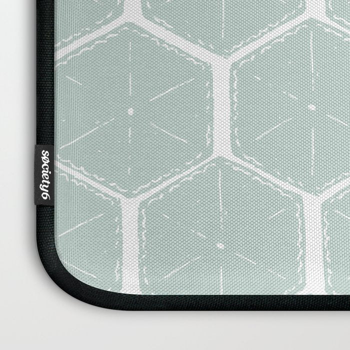 Beach Umbrellas . Soft Aqua Laptop Sleeve Gallery Image 3