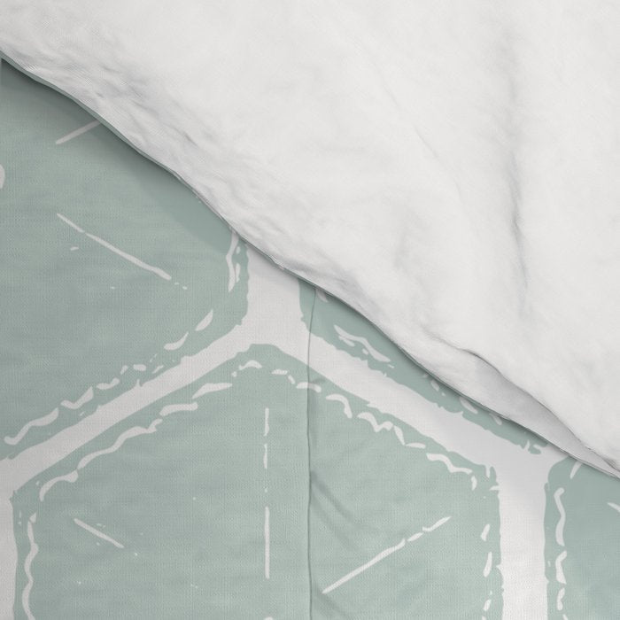 Beach Umbrellas . Soft Aqua Comforter Gallery Image 4