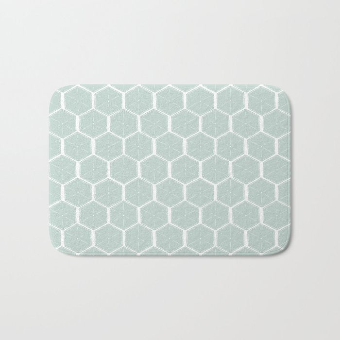 Beach Umbrellas . Soft Aqua Bath Mat Gallery Image 1