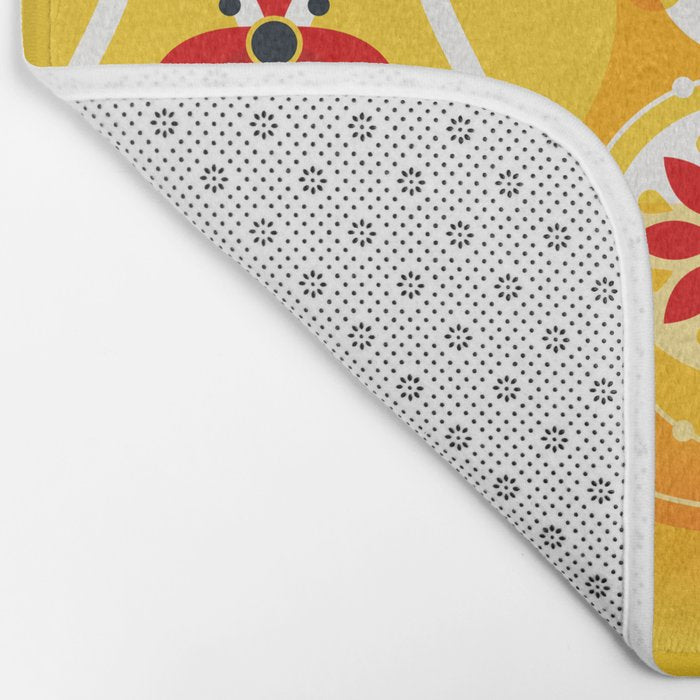 Russian Nesting Dolls - Yellow & Red Bath Mat Gallery Image 2
