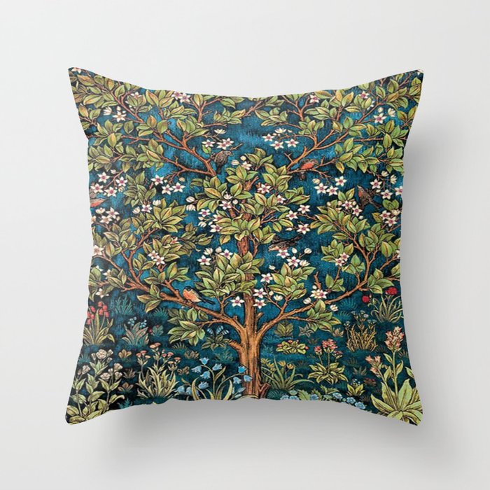 William Morris Tree Of Life, Morris floral,No, 1. Throw Pillow Gallery Image 6