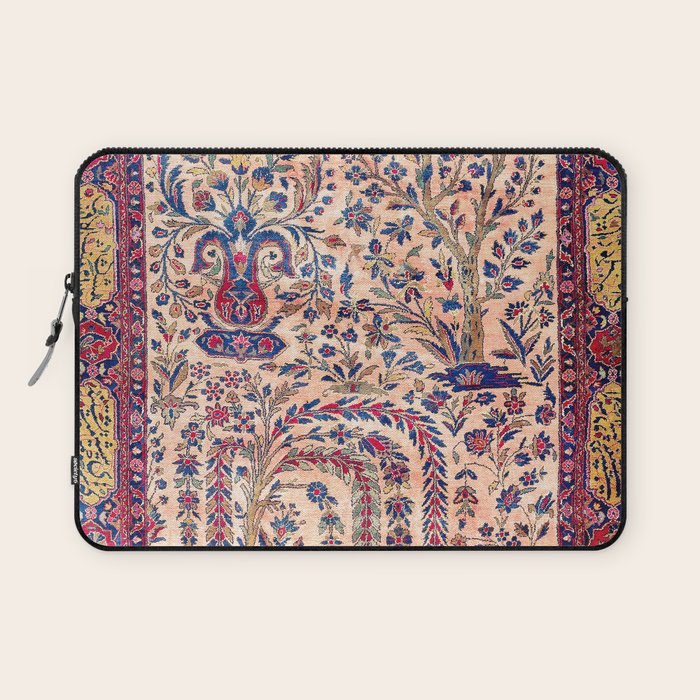 Silk Kashan Central Persian Rug Print Laptop Sleeve Gallery Image 1