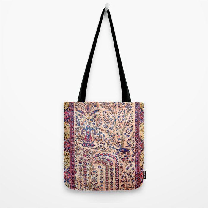 Silk Kashan Central Persian Rug Print Tote Bag Gallery Image 2