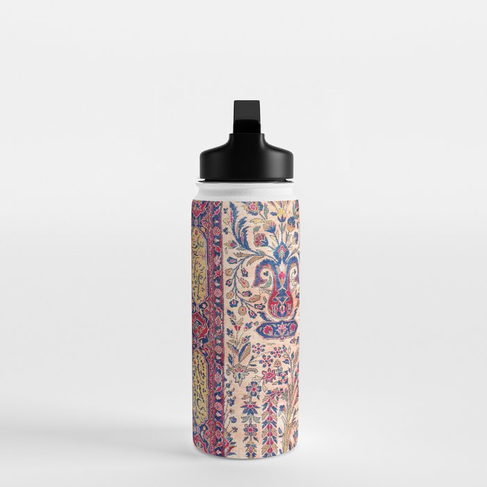 Silk Kashan Central Persian Rug Print Water Bottle Gallery Image 3