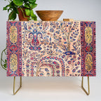 Silk Kashan Central Persian Rug Print Credenza Gallery Image 1