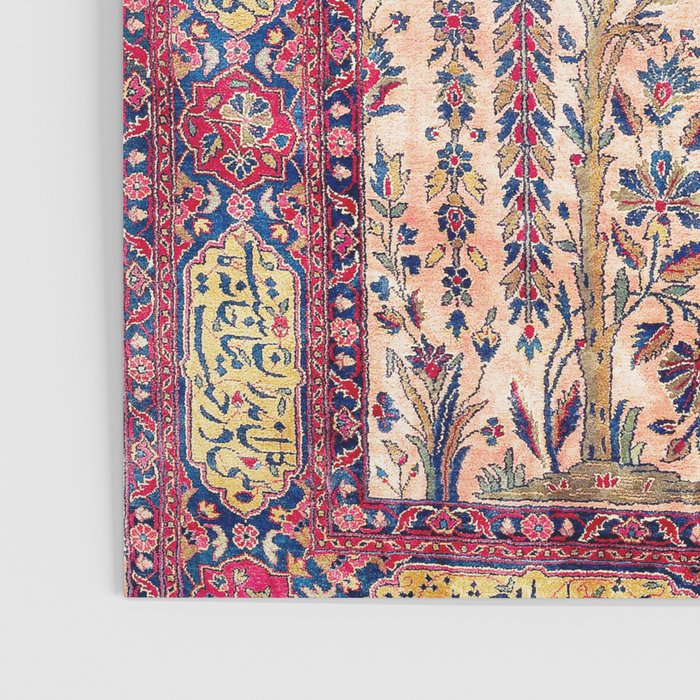 Silk Kashan Central Persian Rug Print Poster Gallery Image 3